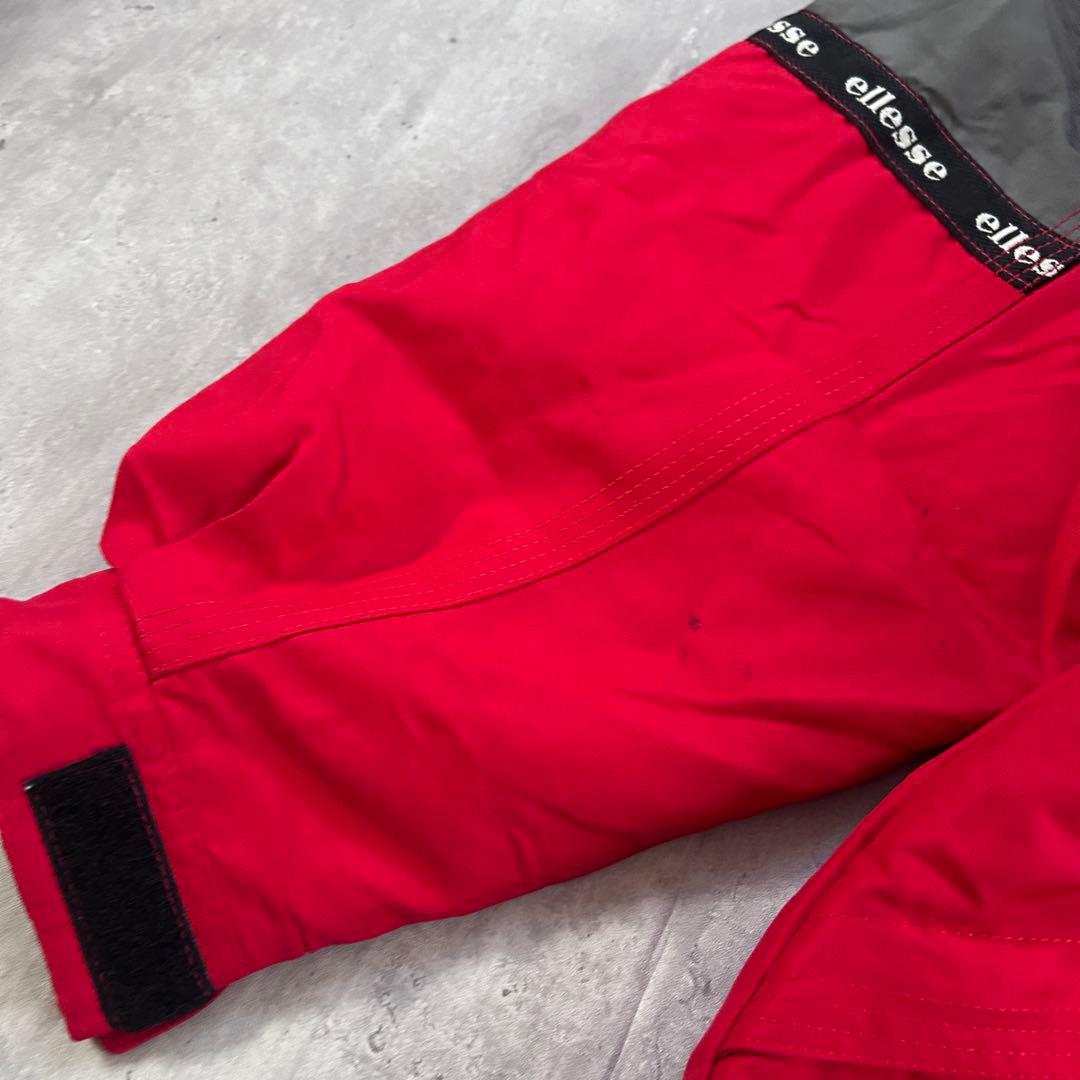 Z253 90s エレッセ スキーウェア 上下セット 日本製 L相当 赤 良品