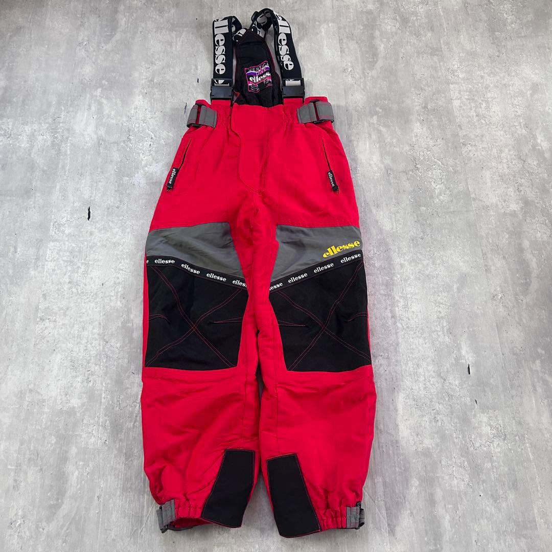 Z253 90s エレッセ スキーウェア 上下セット 日本製 L相当 赤 良品