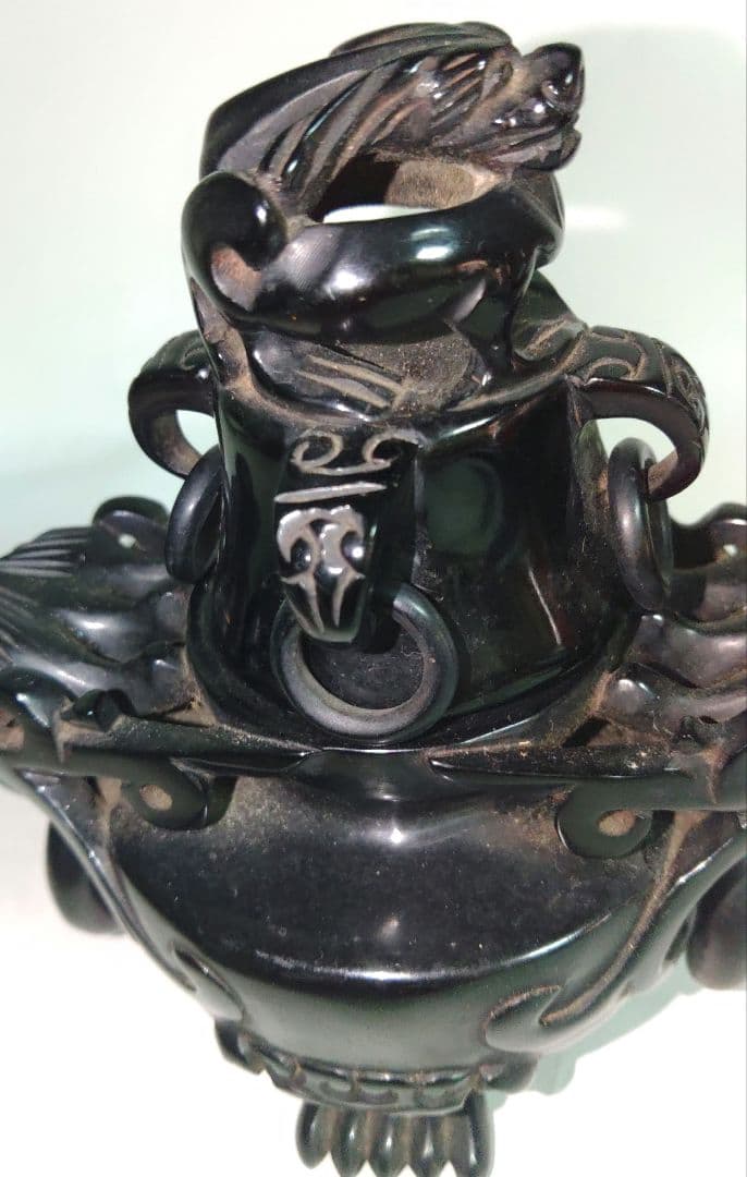 琥珀?　香炉　中国　茶道具　ア10-5