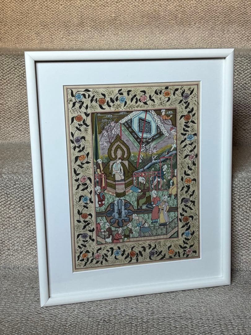 インド・マハラジャ絵画5点セット/額装入り