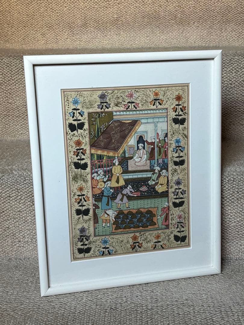 インド・マハラジャ絵画5点セット/額装入り