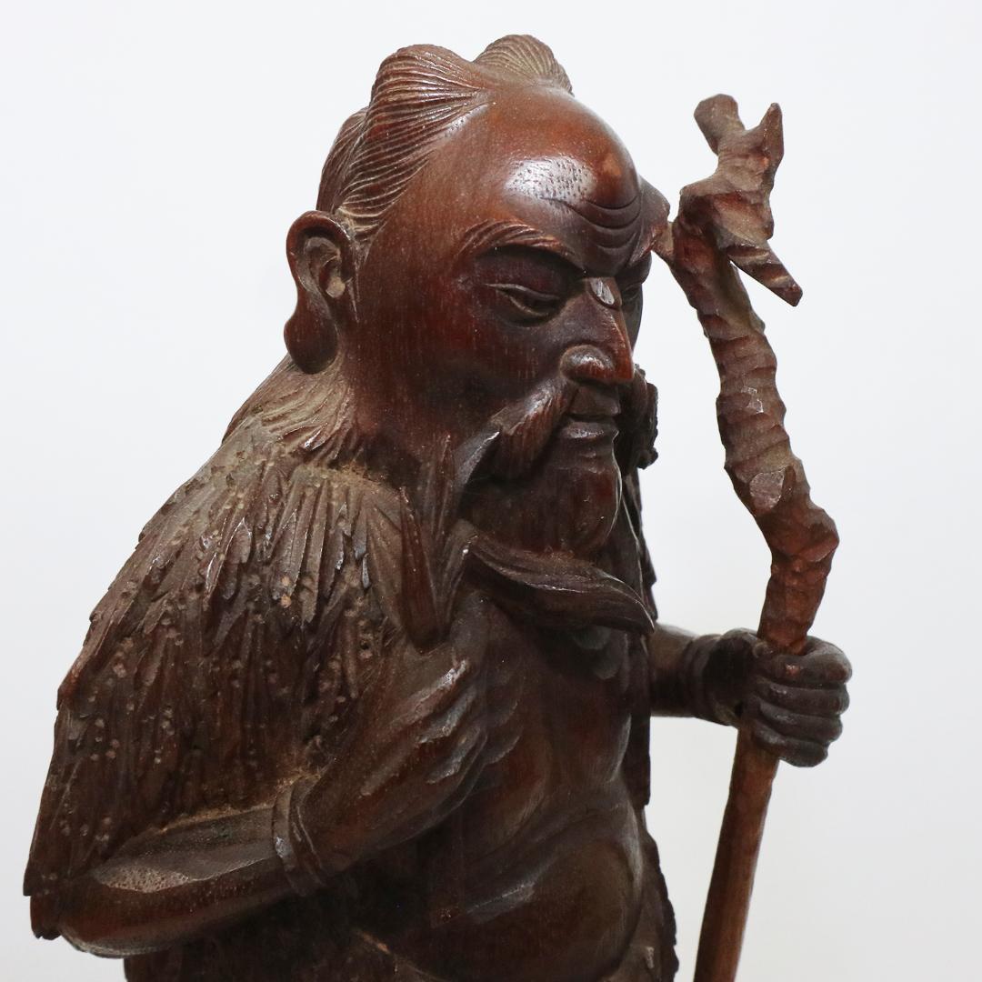 光流 長谷川喜十郎 刀 天然木 農心 仏師 28.8cm