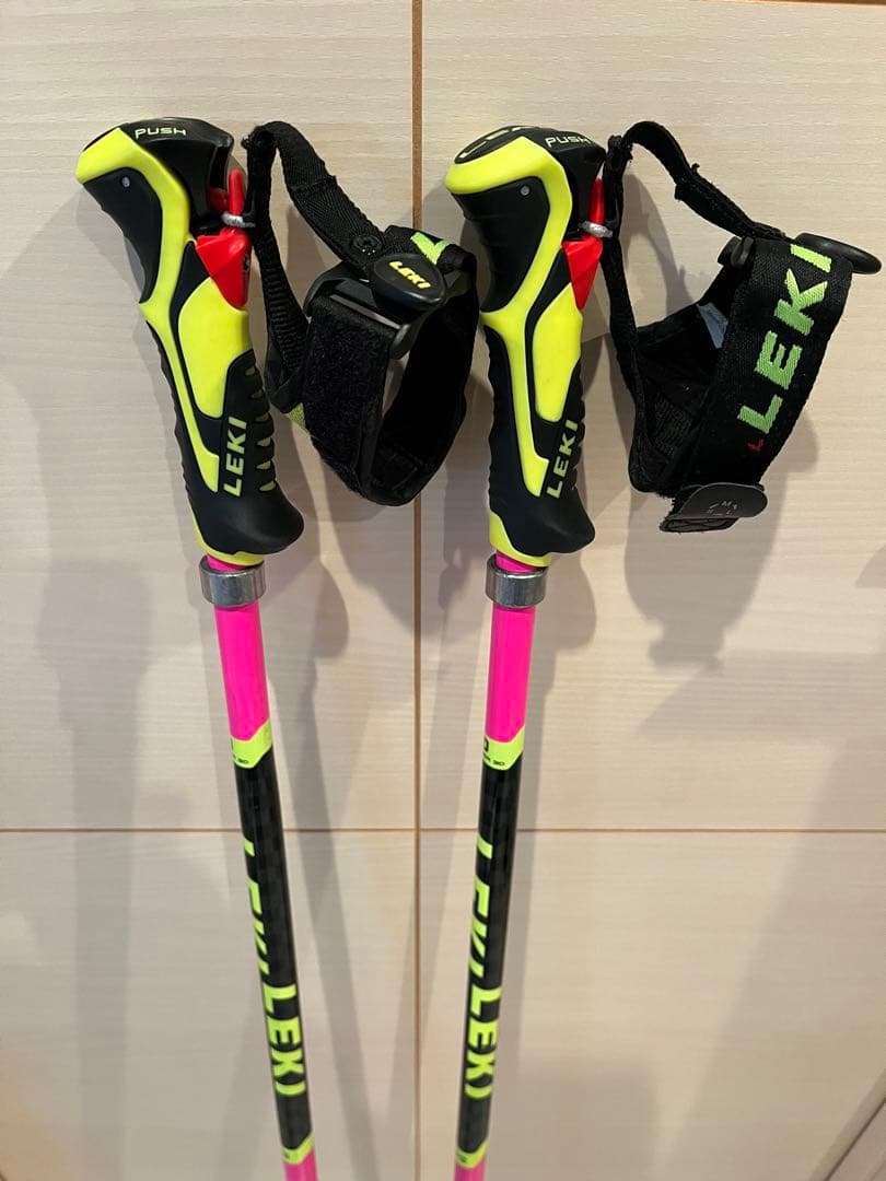 LEKIレキ スキーストック ストラップ付きSL 105cm