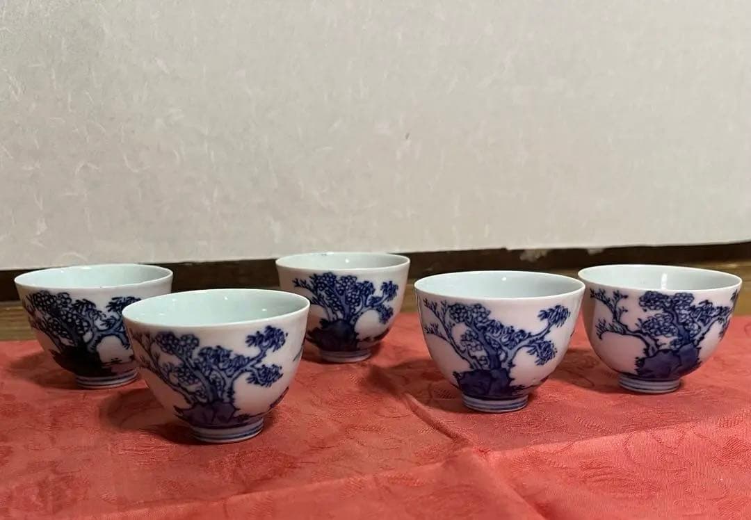 煎茶道具　煎茶碗　5客セット　大明成化年製　お値下げしました
