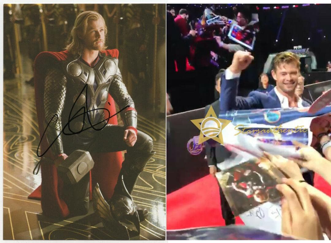 直筆サイン入り写真 アベンジャーズ4 マイティ・ソー /フレーム別/SA鑑定済