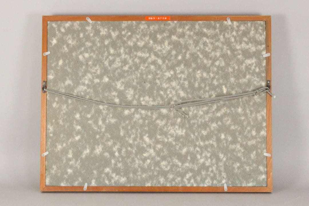 No4425 額装　住吉久志「紅葉の寒霞渓」油彩画　P6号　畳箱付　送料無料