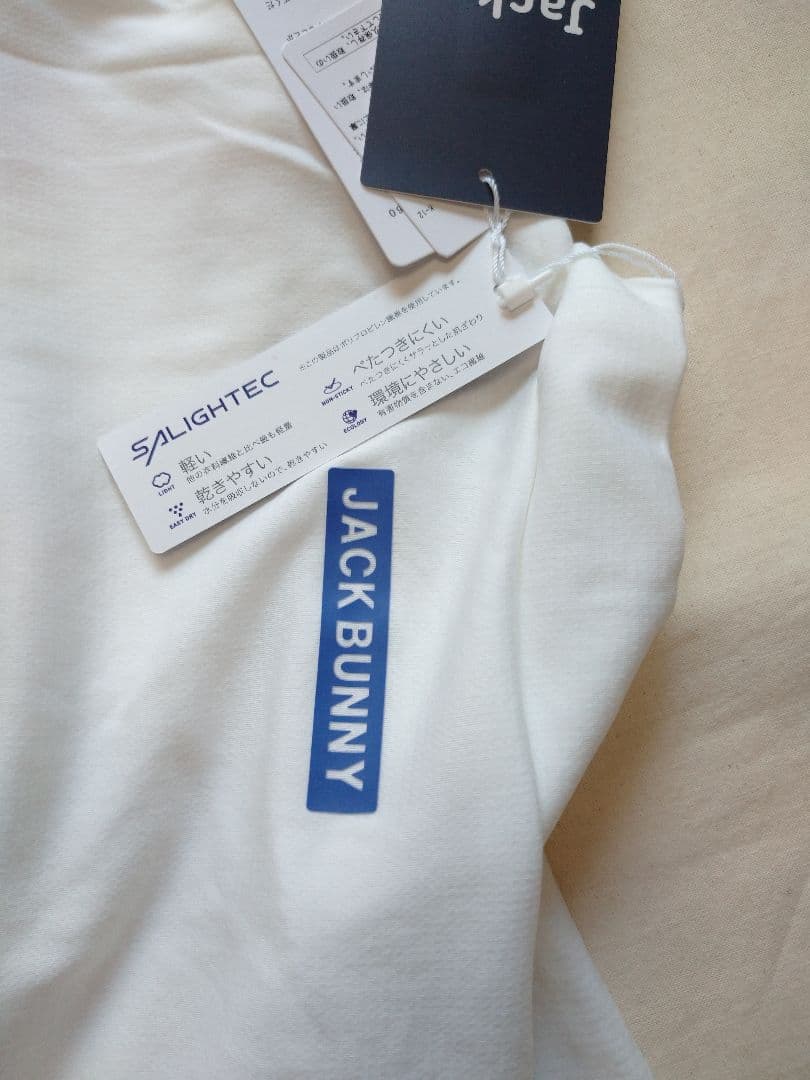 ホワイト モックネック Sサイズ0 レディース ゴルフウェア半袖ジャックバニー