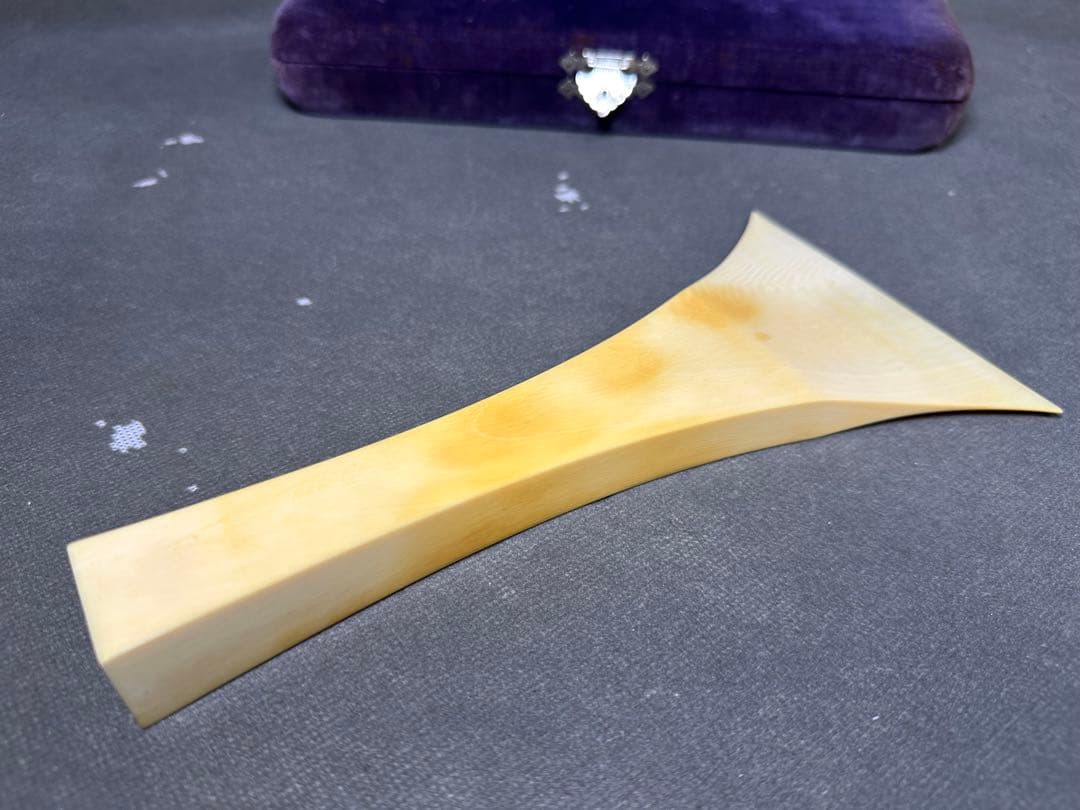 極上　高級　津軽三味線　撥　バチ　天然素材　和楽器　民謡　アンティーク細密細工