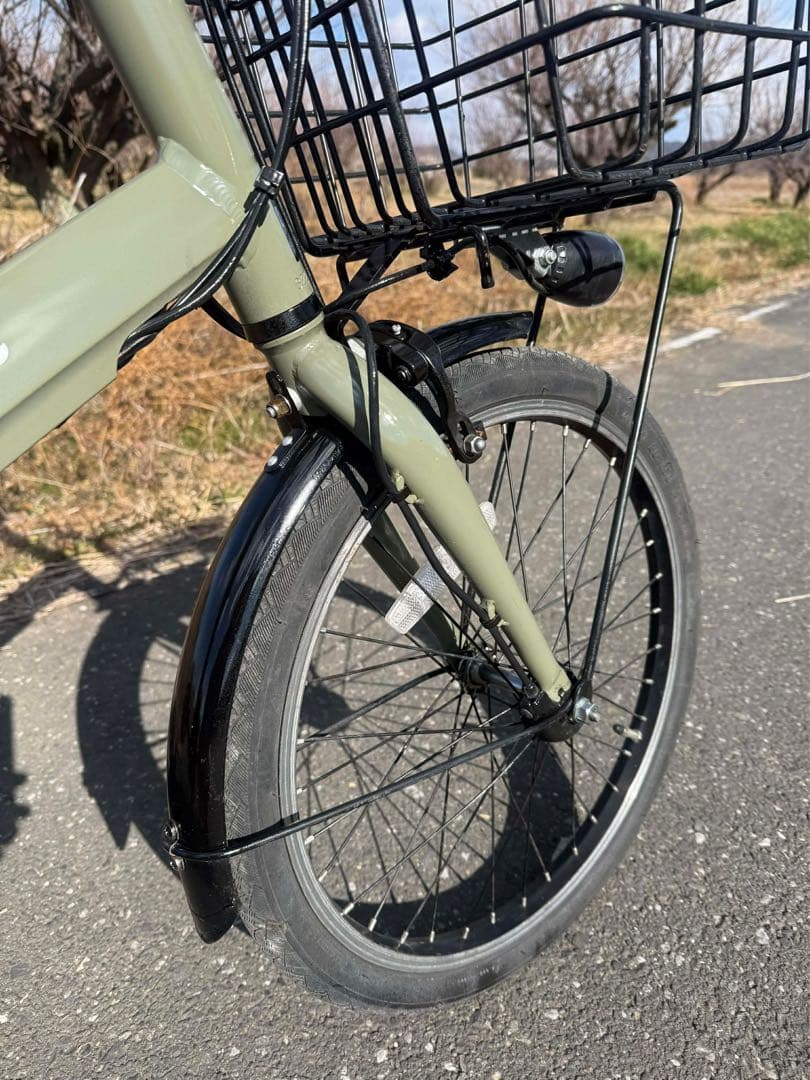 パナソニック製の青色の電動アシスト自転車