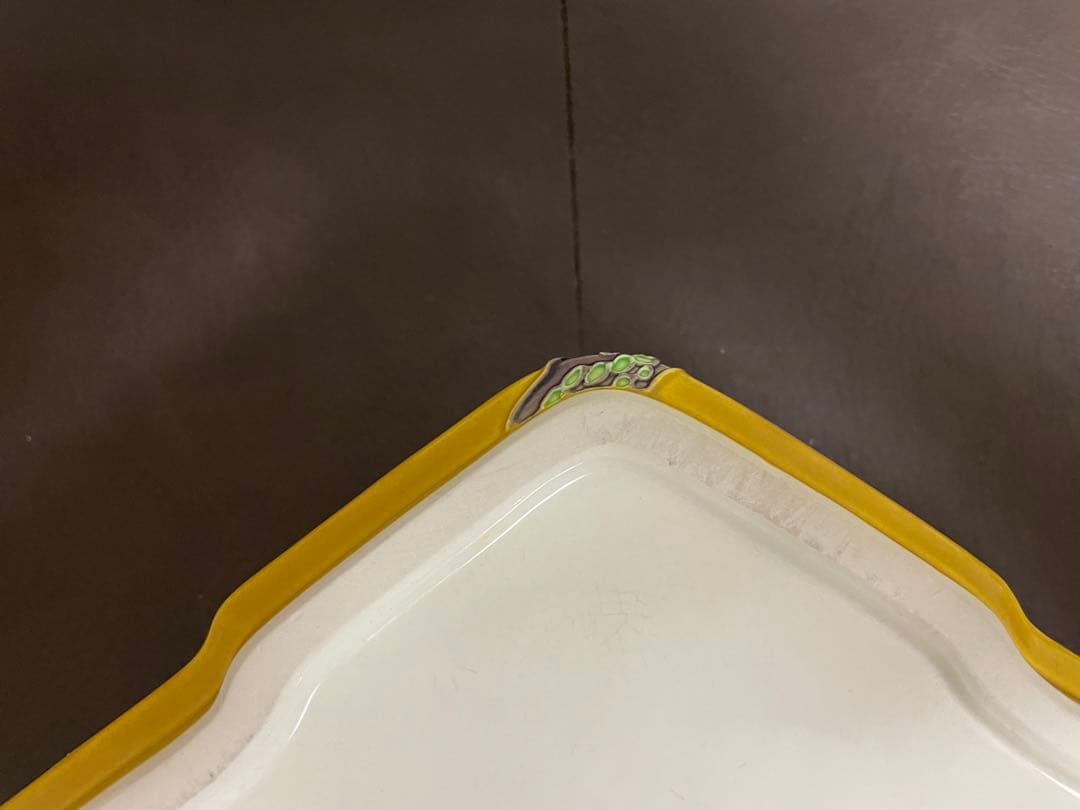 中村翠嵐　古代黄交趾　雪持松　食籠　共箱　共布　茶道具