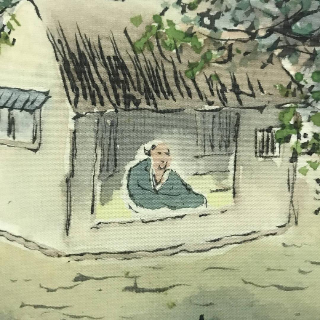 【真作】横山春渓/渓山静日図/青緑山水図/山水図/掛軸☆宝船☆AB-669