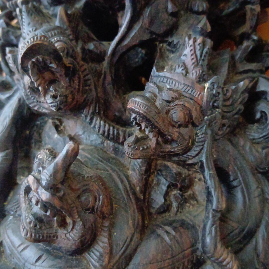 木製彫刻装飾 アジアンスタイル 仏像 骨董 アンティーク
