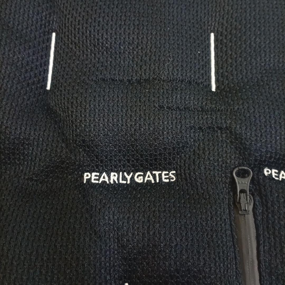 i47〚PEARLY GATES〛中綿フード付きベストネイビー サイズ4