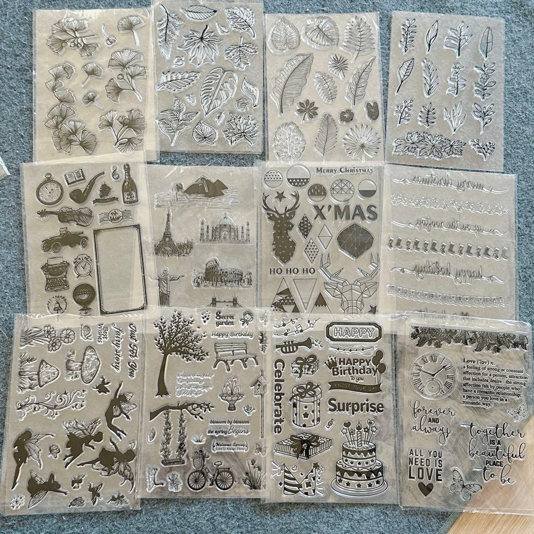 【計55枚】クリアスタンプアソートセット