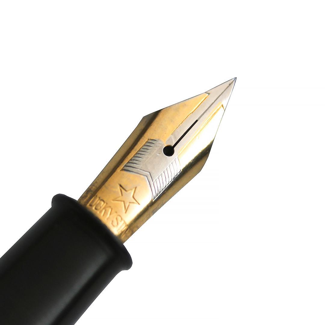 ヴィンテージ 万年筆 ブラウン マーブル 日本製 50s インキ止め式 未使用