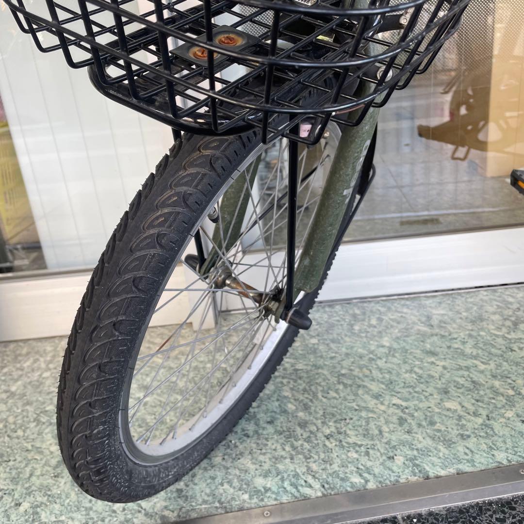 ミニベロ　Jeep ジープ　折りたたみ　自転車　JE-206G オリーブ色