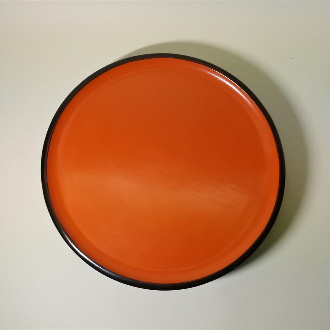 明治時代　塗盆　台付　骨董品　アンティーク