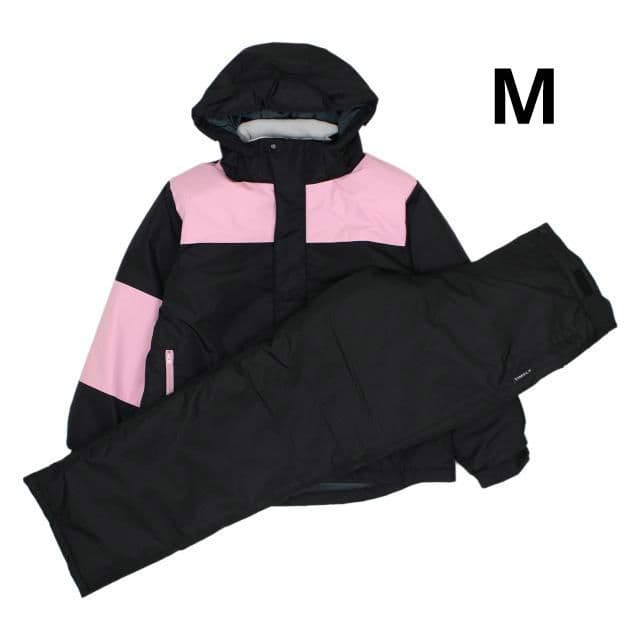 スキーウェア レディース 上下セット チケットホルダー付き ブラック M