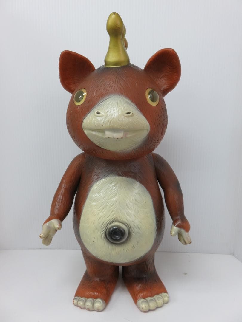 イヌクマ ジャイアント ブースカ 茶成型 クリーム 金冠 約40cm