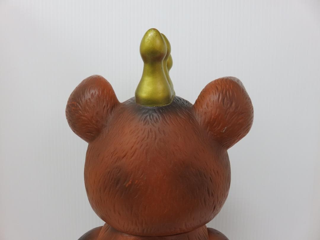 イヌクマ ジャイアント ブースカ 茶成型 クリーム 金冠 約40cm