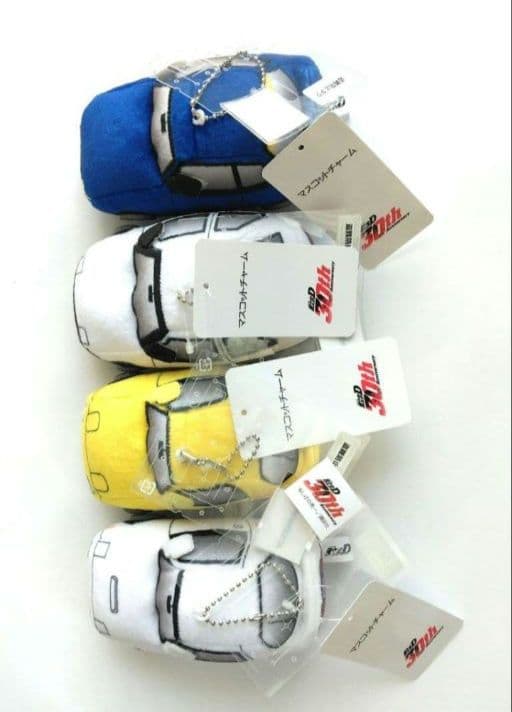 新品。数量限定。 頭文字Dマスコットチャーム 4個セット ぬいぐるみキーホルダー
