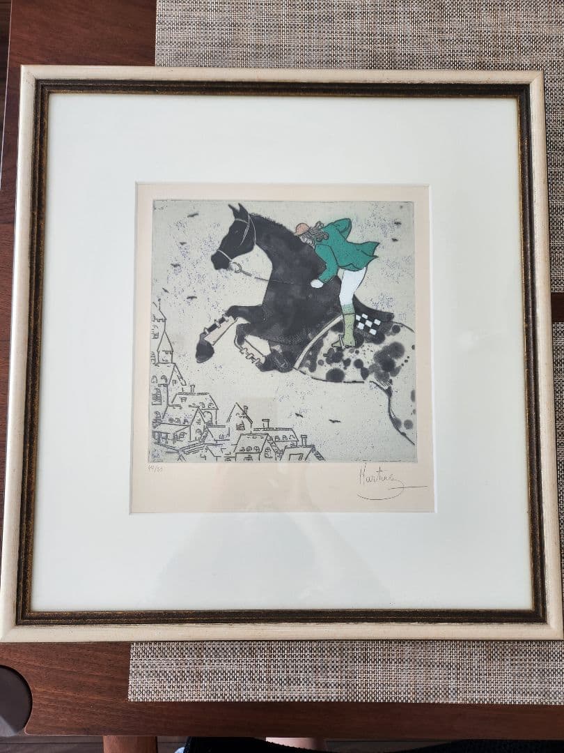 ロッポ・マルティネス LOPPO MARTINEZ 美しい馬と少女の絵画(本物）