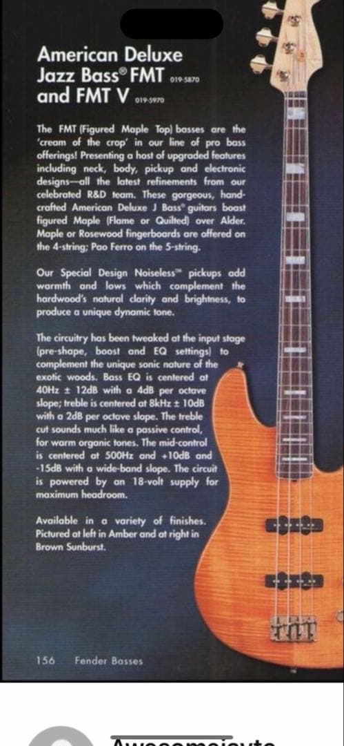 ベース Fender usa American Deluxe Jazz Bass V