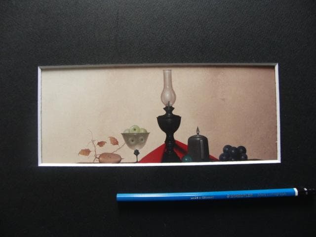 大竹山規【卓上の静物】希少画集画、状態良好、新品高級額装付