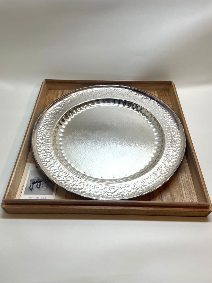 純銀 皿 青海盆 大阪淀屋橋 尚美堂造 483g 共箱