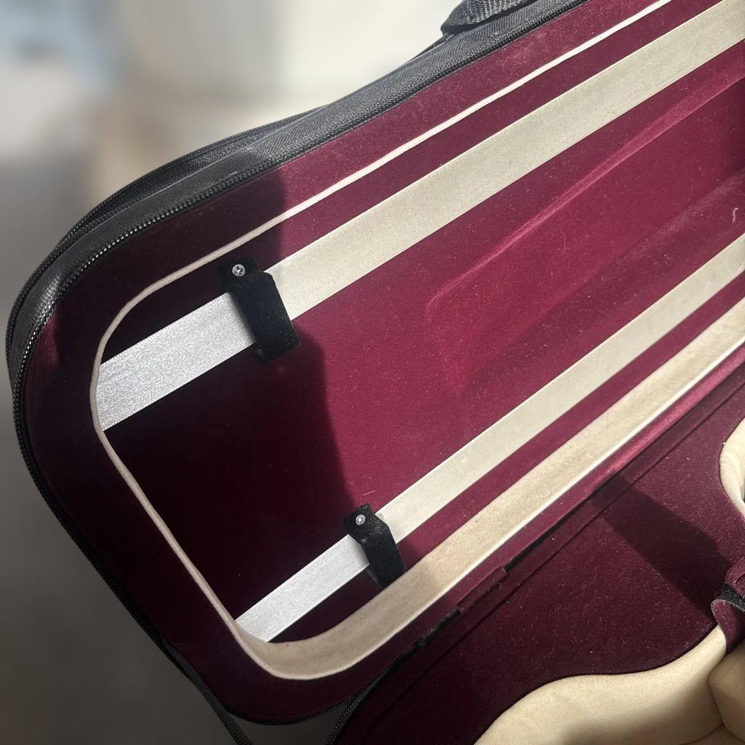 バイオリンケース 黒 ワインレッド内装