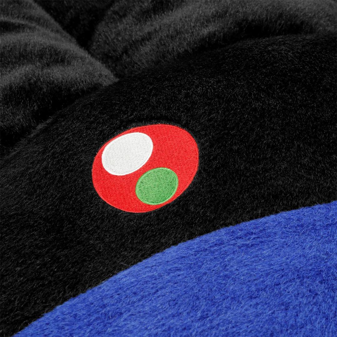 カイカイキキ『村上隆』お花クッション / ブラックx青 (60cm)