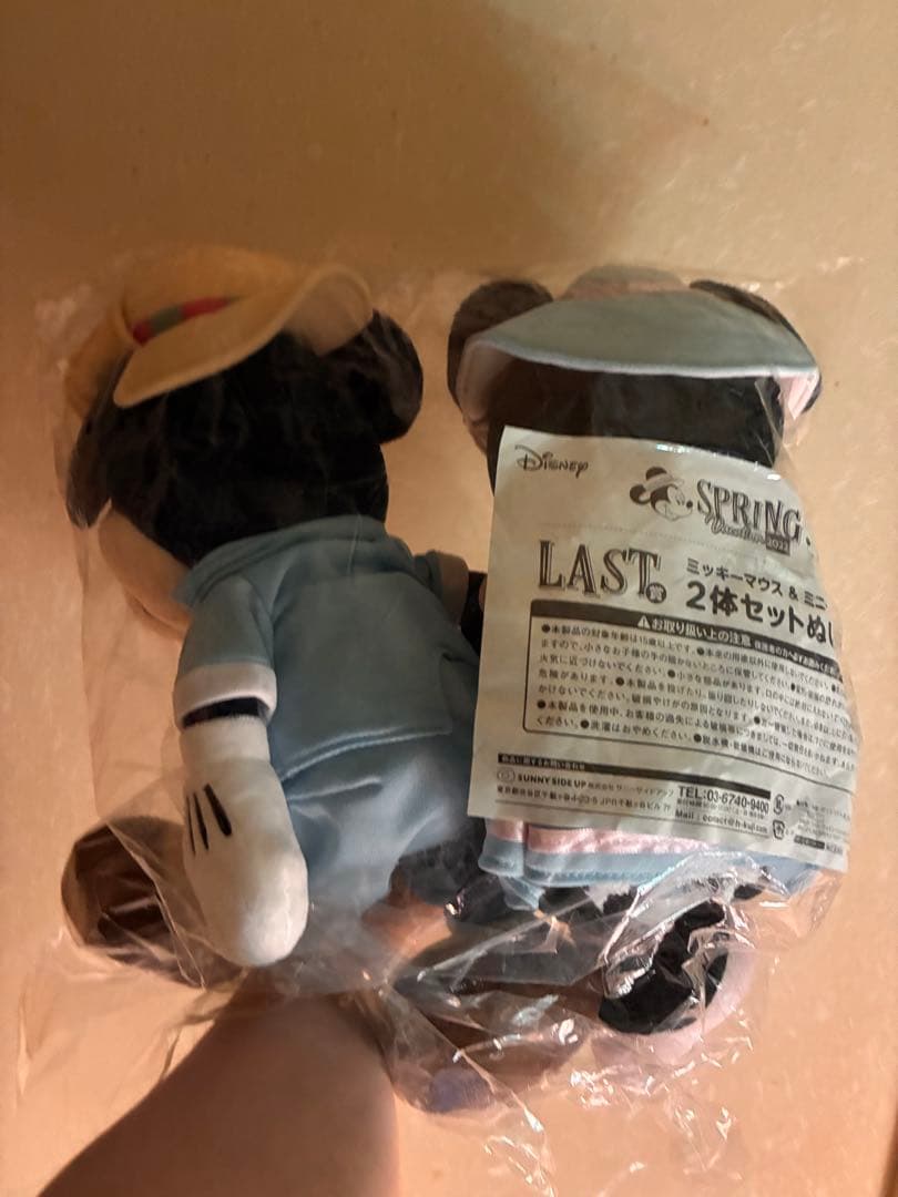 レア　ディズニーの2022年春のくじのラストワンショー ミッキー、ミニーセット
