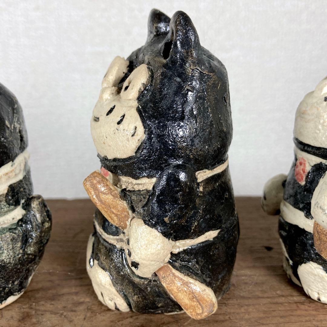 3セット　のらくろ　置物　水滴　陶芸　陶器　焼き物　レトロ　アンティーク　アニメ
