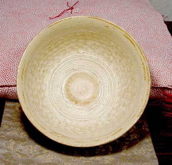 近代陶芸家　道林俊正作　黄瀬戸　三嶋　茶碗　無傷　共箱　古物。