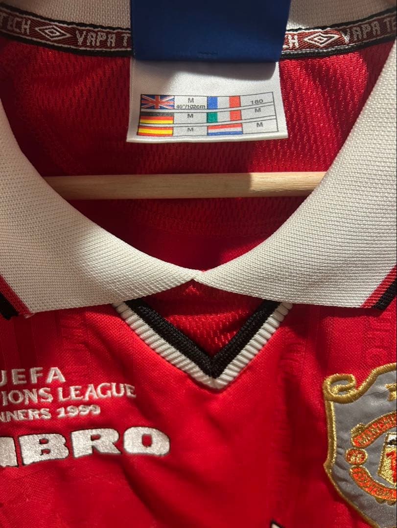 99/00 マンチェスターU 長袖 CL優勝 UMBRO SHARP 正規品