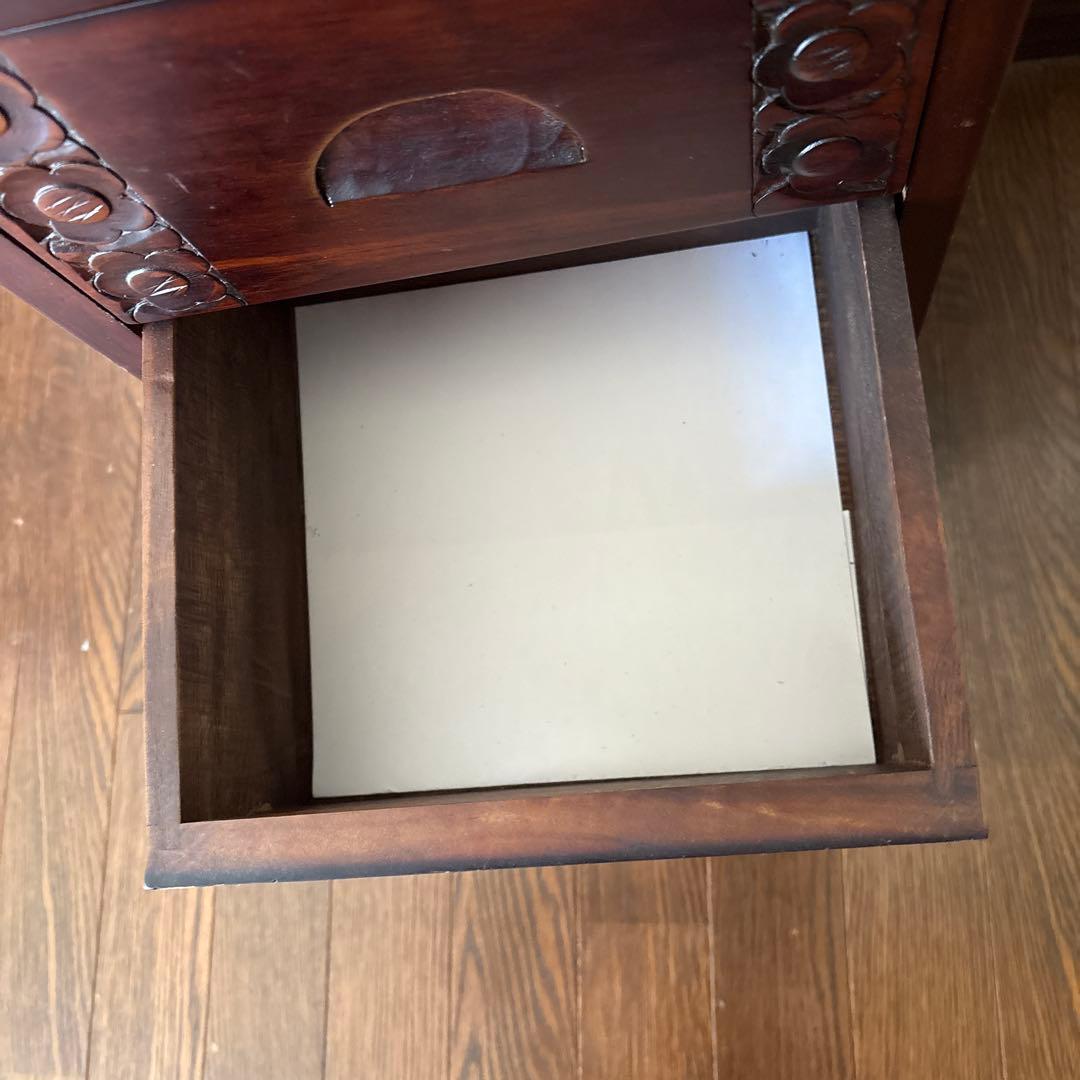 木製タンス 彫刻デザイン 7引き出し