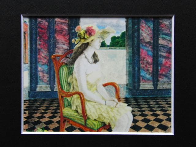 竹村忠一郎、トリアノン、希少な額装用画集より、新品高級額装付、状態良好