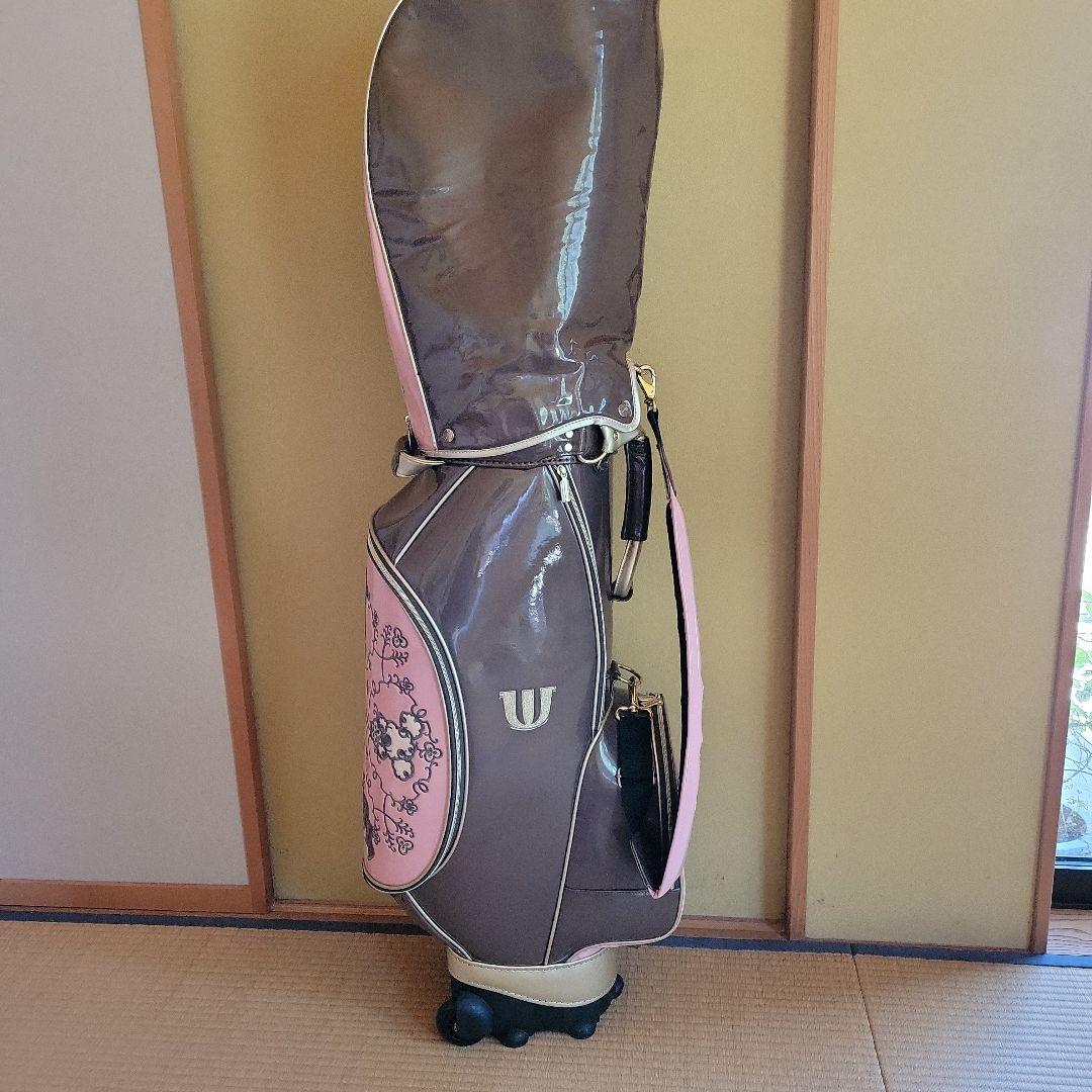 美品 MU SPORTS キャディバッグ キャスター付き レディース