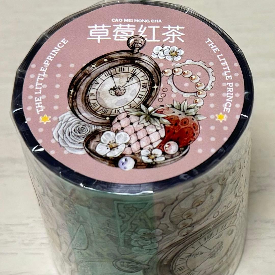 海外 PETテープ マスキングテープ いちご紅茶