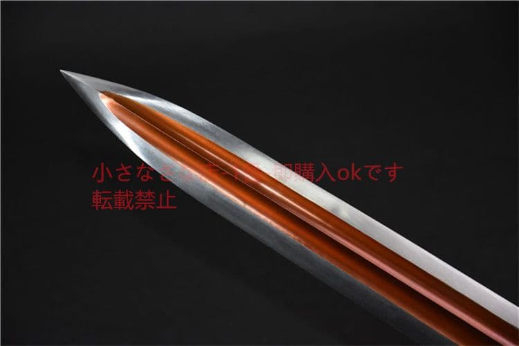 木柄竜胆亮銀槍赤金  古兵器 武具 刀装具 日本刀 模造刀