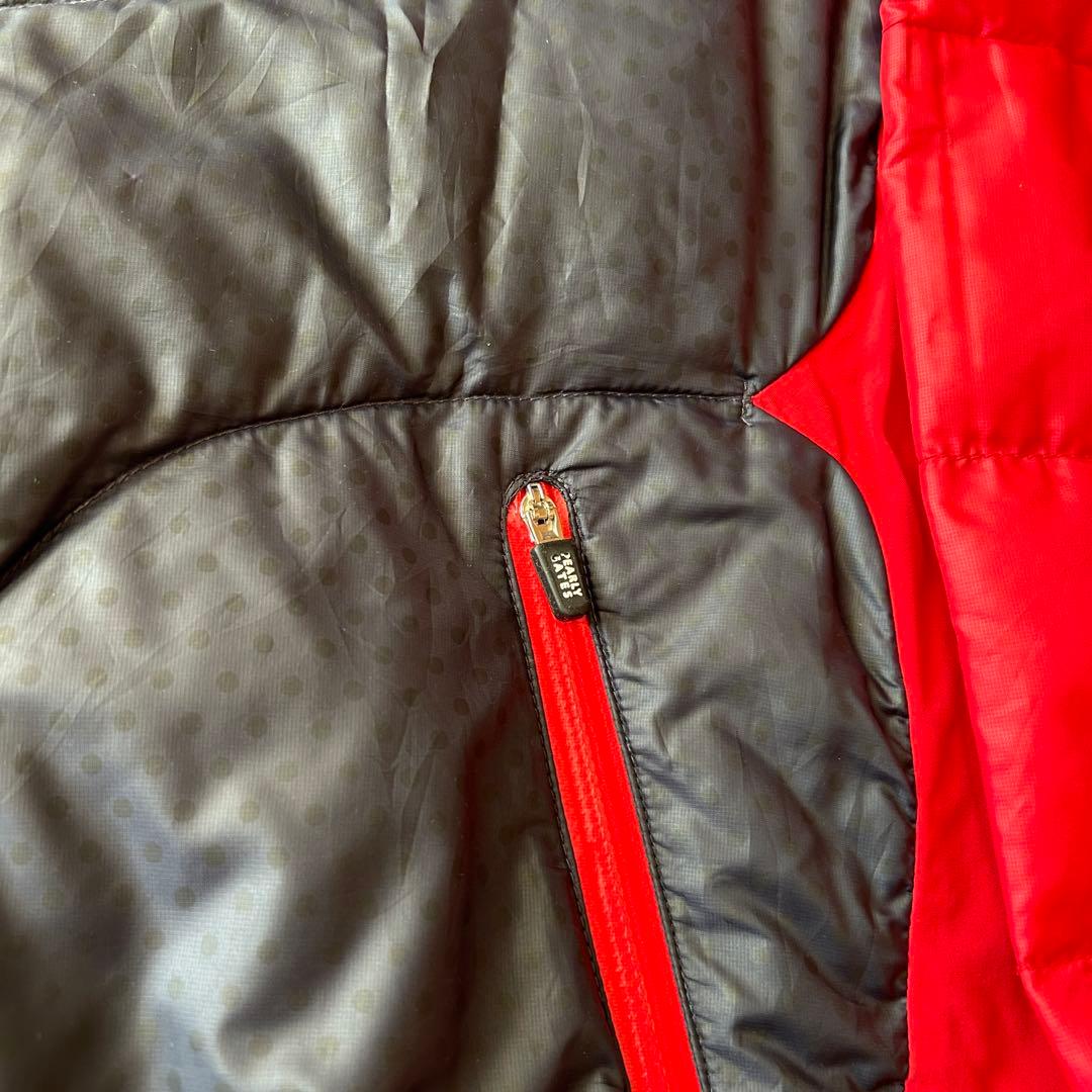 パーリーゲイツ PGロゴ 軽量ダウンジャケット サイズ1 赤×ネイビー