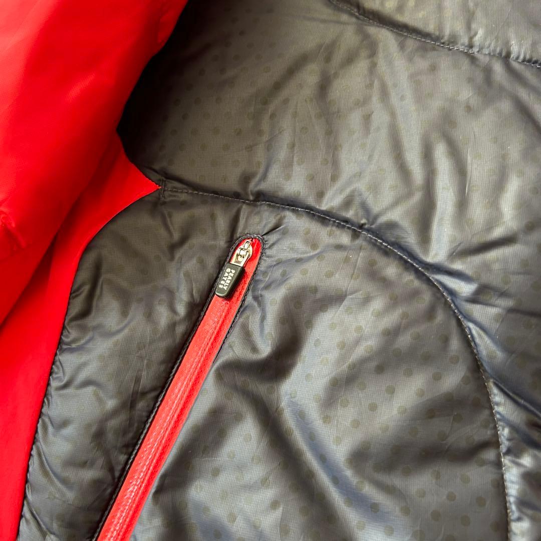 パーリーゲイツ PGロゴ 軽量ダウンジャケット サイズ1 赤×ネイビー