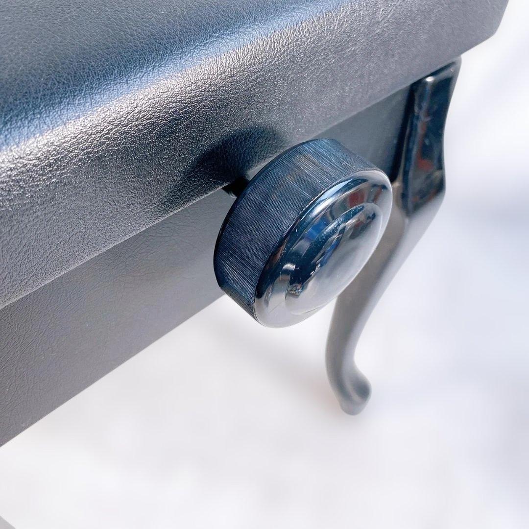 ピアノ椅子　猫足　レザー　高さ調整付き