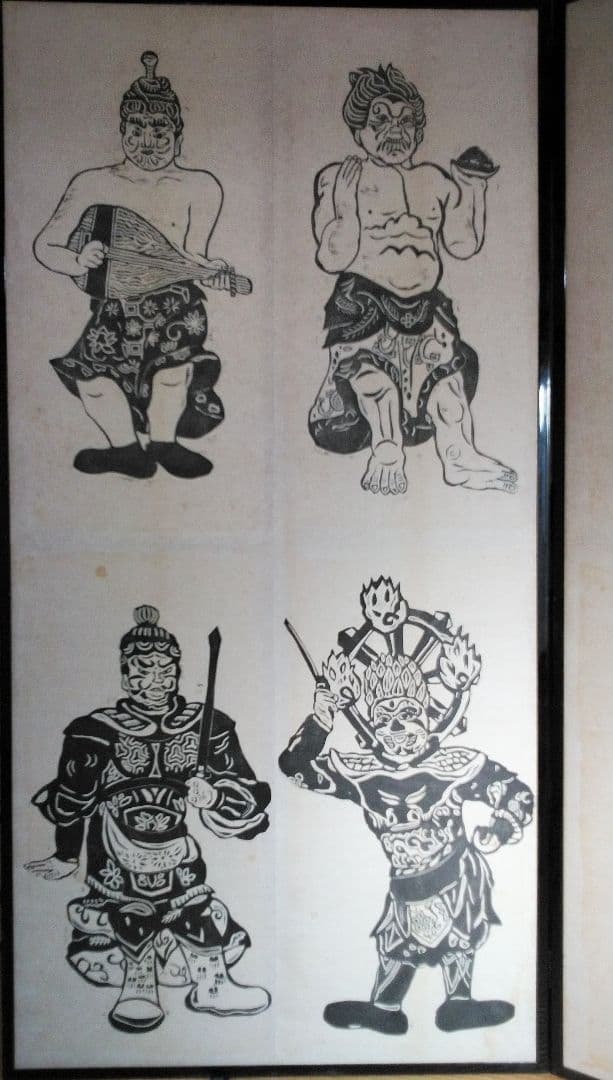 木版画屏風【版画家、原 和雄作品】木版画家・新槐樹社会員・板院展会員