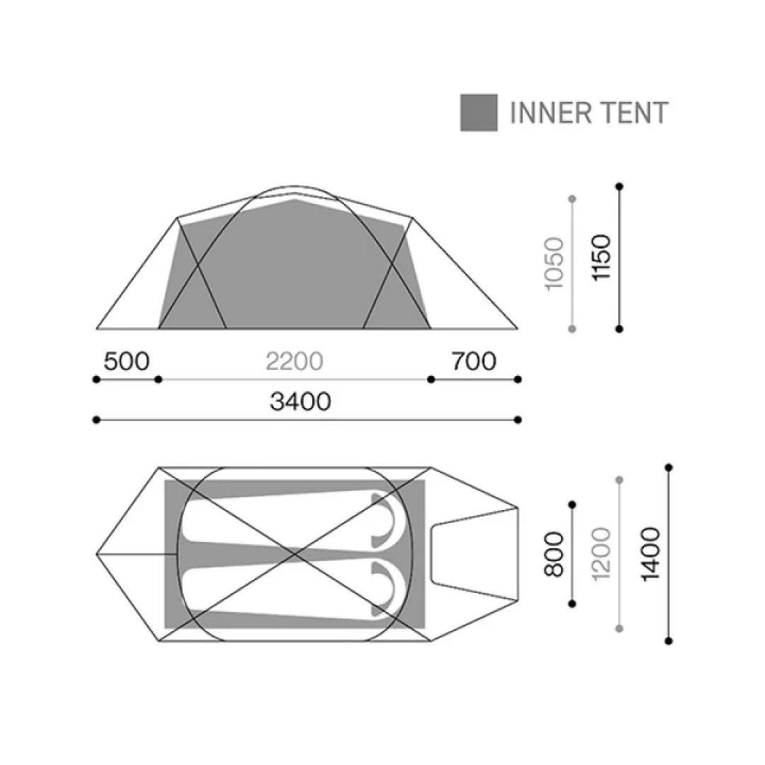 【美品】 muraco ムラコ NORM 2P GREY テント
