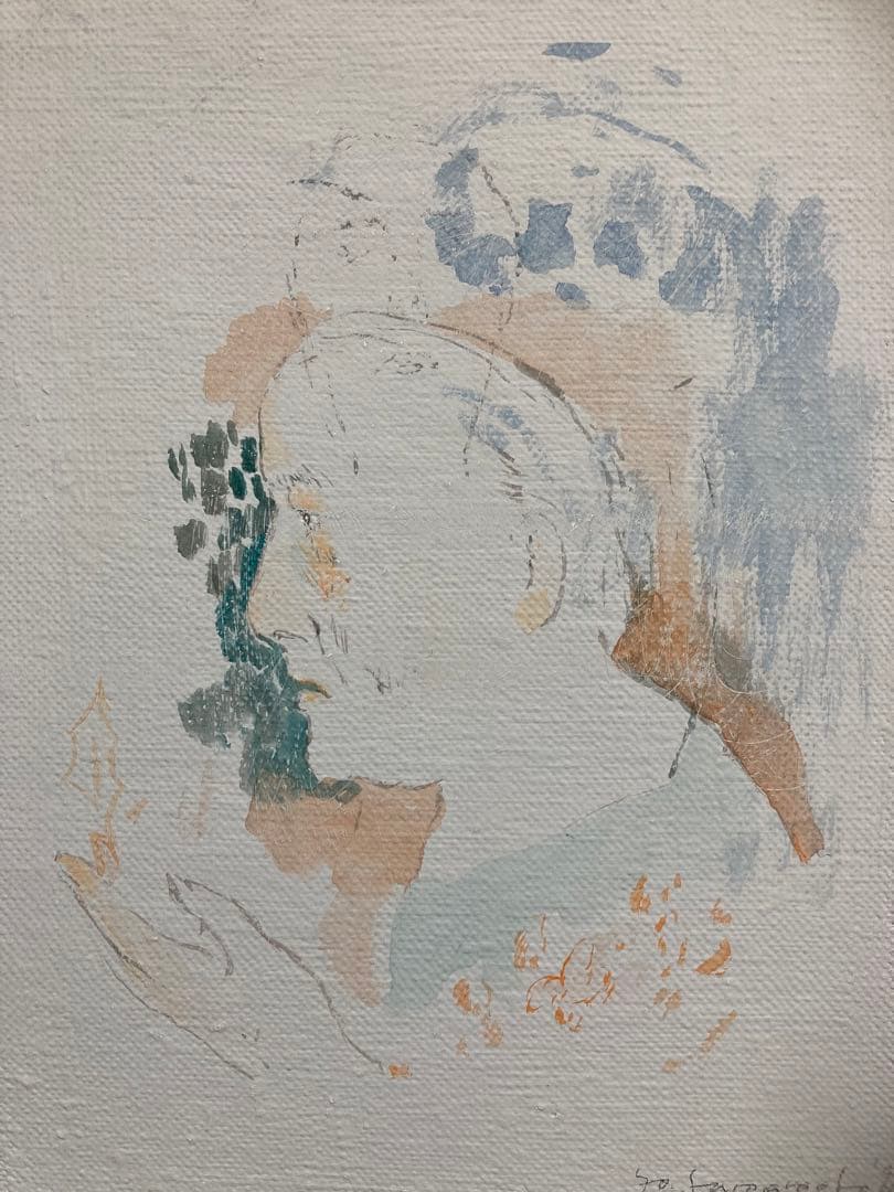 【真作保証】山本容子 水彩・コラージュ作品 直筆サイン ユマニテシール有り 絵画