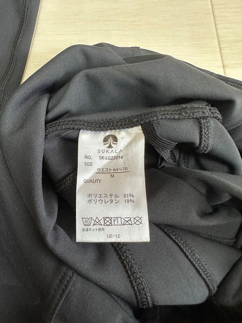 SUKALA サイドロゴデザインレギンス M ブラック