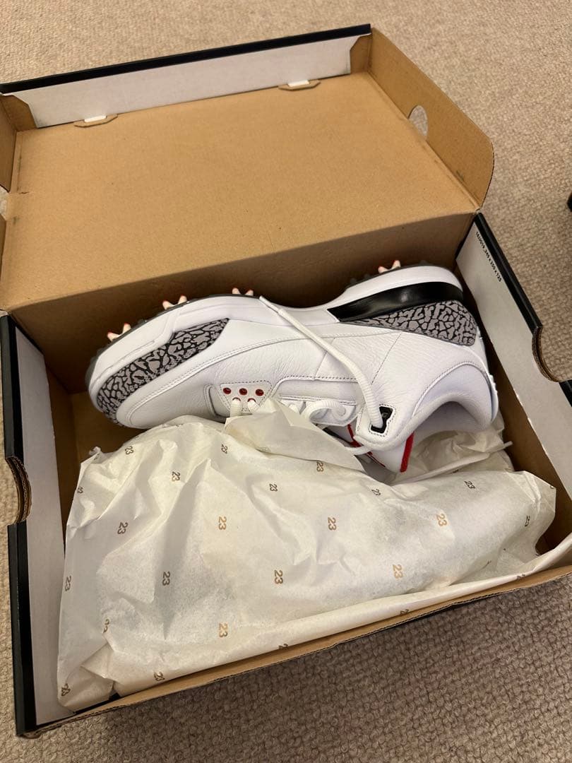 Air Jordan 3 ホワイト/レッド スニーカー