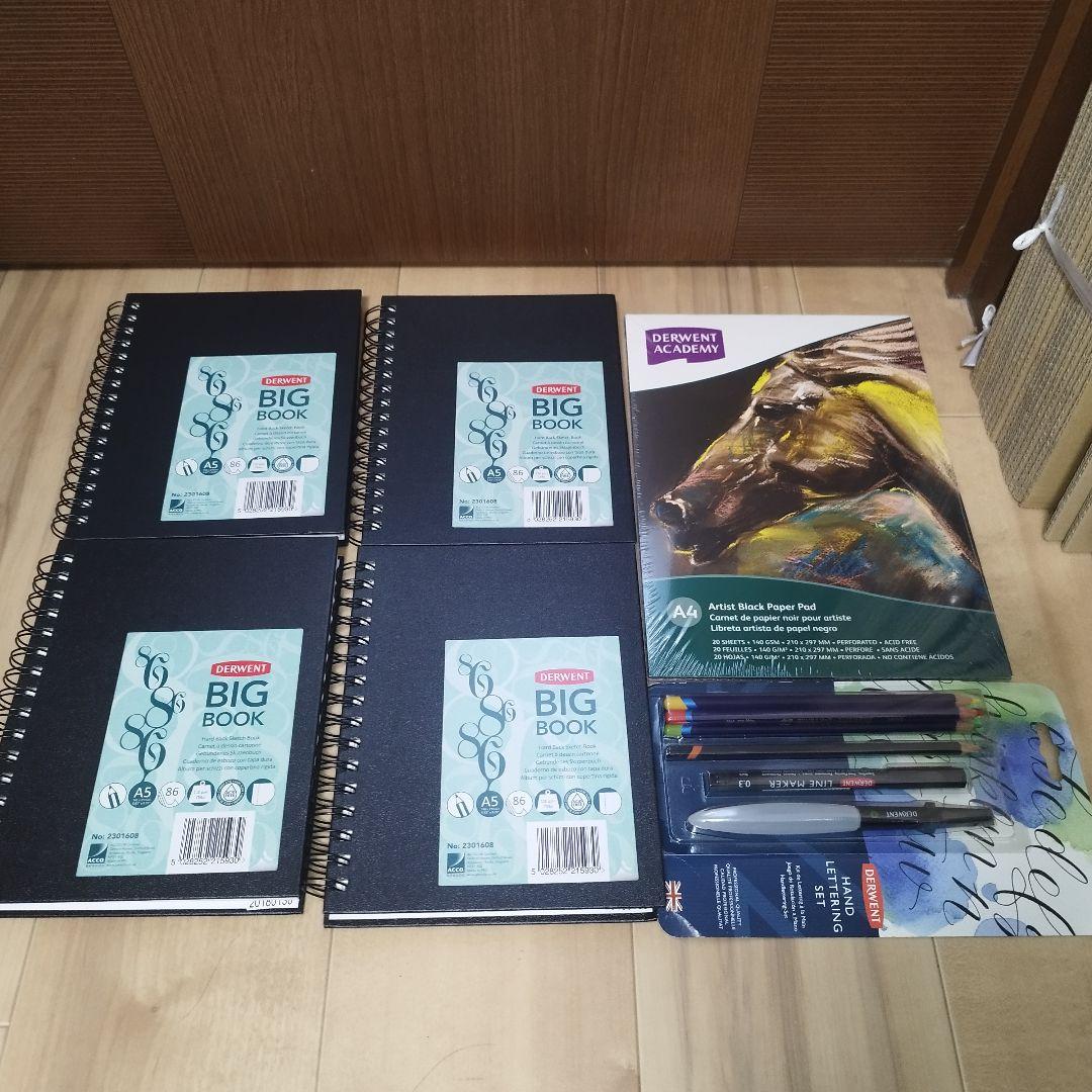 【15点まとめ売り】DERWENT 色鉛筆 スケッチブックなど 未使用