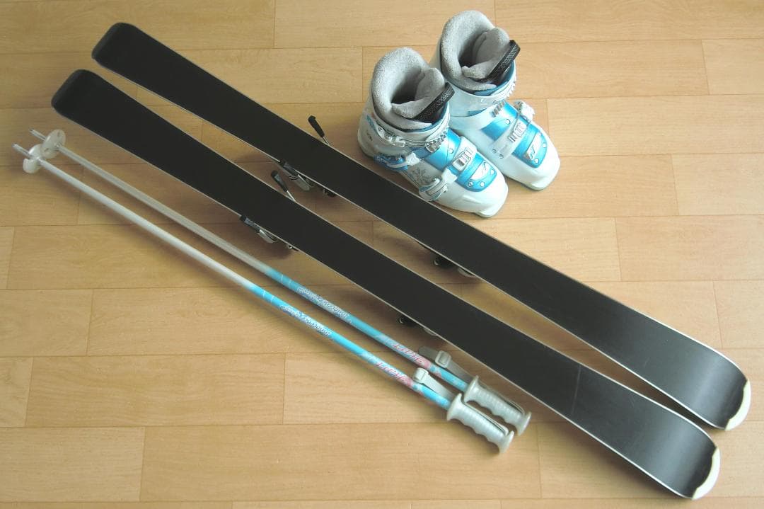 ■■送料無料■Slatnar■子供用スキーセット■板120靴22.5■WAX済■